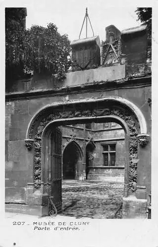 A838 Frankreich Musee de Cluny Porte d'entree Vintage Postkarte