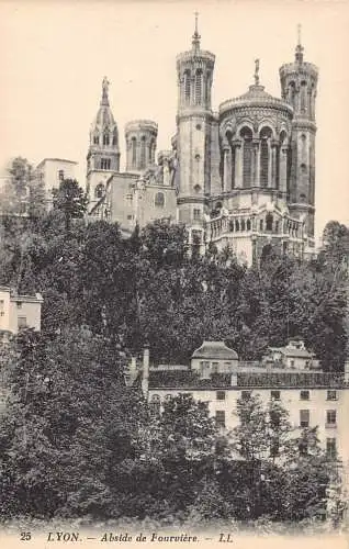 A838 Frankreich Lyon Abside de Fourviere Vintage Postkarte