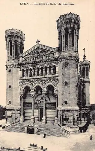 A838 Frankreich Lyon Basilique de ND de Fourviere Vintage Postkarte