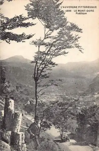 A838 Frankreich 1912 Mont-Dore Poetique Auto Oldtimer Postkarte