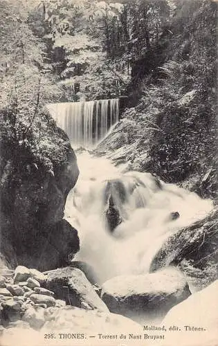 A838 Frankreich 1913 Thones Torrent du Nant Bruyant Wasserfall Vintage Postkarte
