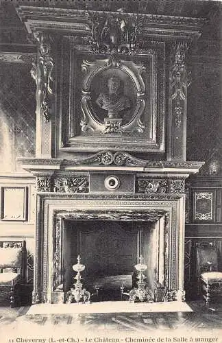 A838 Frankreich Cheverny Schloss Schloss Cheminee de Salle Krippe Schornstein Postkarte