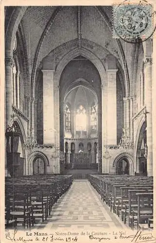 A840 Frankreich 1904 Le Mans Notre Dame de Couture Vintage Postkarte