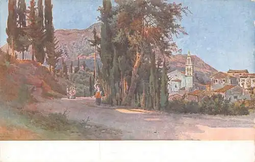 A836 Griechenland Avenue de Source l'Imperatrice Elisabeth Gastouri Korfu Postkarte