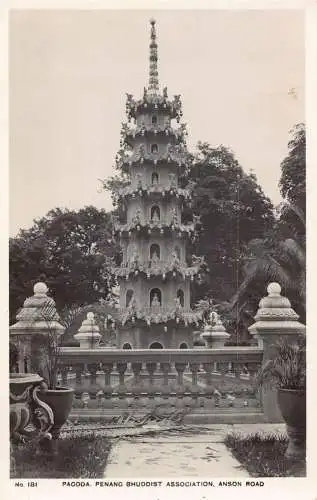 A834 Malaysia Pagode Penang Buddhist Association Anson Road Postkarte