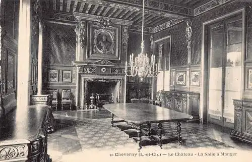 A837 Frankreich Cheverny Schloss Schloss Salle a Manger Vintage Postkarte