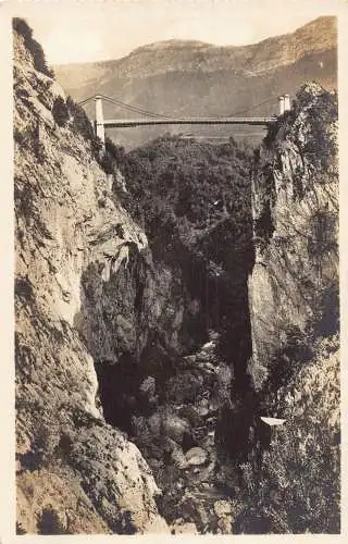 A837 Frankreich Environs d'Aix les Bains Pont de L'Abime Brücke RPPC Postkarte