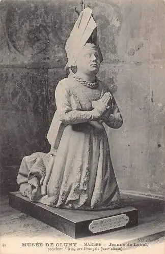 A837 Frankreich Fine Art Musee de Cluny Marbre Jeanne de Laval Statue Postkarte