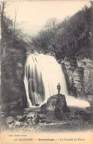 A838 Frankreich Dauphine Sassenage Cascade du Furon Wasserfall Vintage Postkarte