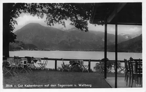 A222 Deutschland Gut Kaltenbrunn Tegernsee Pension Kaffee UVPC Vintage Postkarte