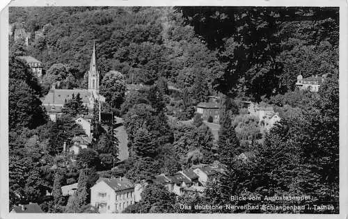 A221 Deutschland 1935 Nervenbad Schlangenbad i Taunus aus Agustustempel Postkarte
