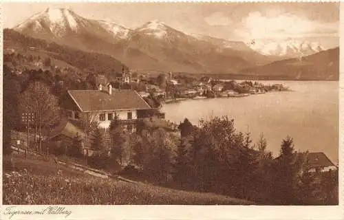 A222 Deutschland Tegernsee mit Wallberg Bergsee Vintage Postkarte
