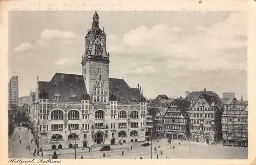 A223 Deutschland Stuttgart Rathaus Vintage Postkarte