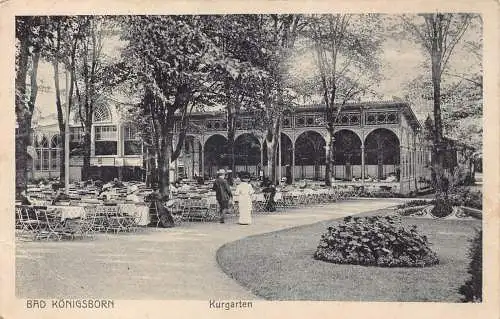 A222 Deutschland 1917 Bad Königsborn Kurgarten Garten Vintage Postkarte