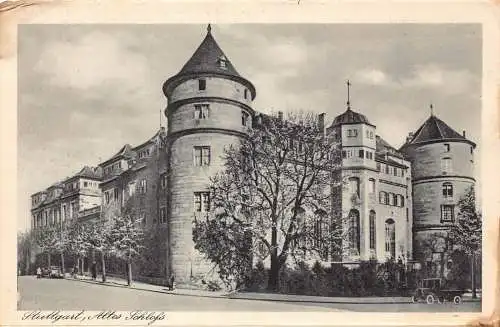A222 Deutschland Stuttgart Altes Schloss Vintage Postkarte