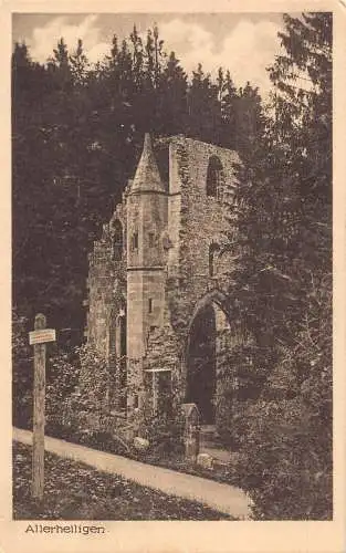 A224 Deutschland Ruine Allerheiligen Vintage Postkarte