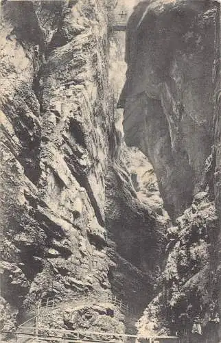 A224 Deutschland 1910 Breitachklamm Tiefenbach Oberstdorf Klippen Vintage Postkarte