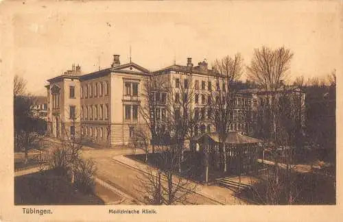 A223 Deutschland 1914 Tübingen Medizinische Klinik Klinik Klinik Vintage Postkarte