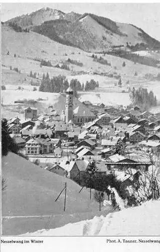 A224 Deutschland Nesselwang im Winter Vintage Postkarte