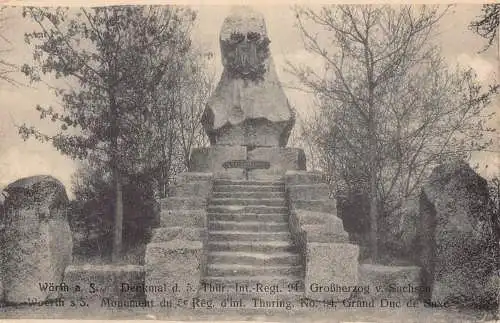 A842 Deutschland Woerth a S Monument du Reg Infanterie Thüring Großherzog Postkarte