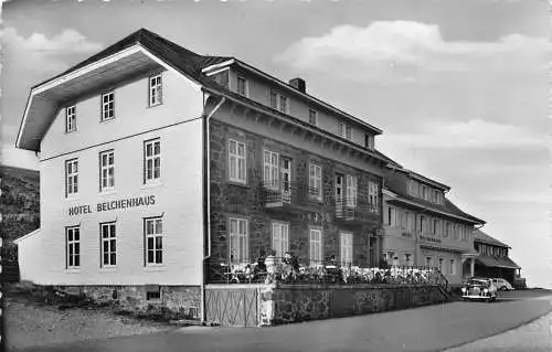 A842 Deutschland Hotel Belchenhaus Restaurantwagen RPPC Oldtimer Postkarte
