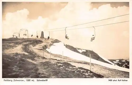 A842 Deutschland Feldberg Schwebelift Sessellift RPPC Vintage Postkarte