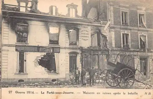 A843 Frankreich WWI Katastrophe Ferte sous Jouarre Maison Shop Bombardement Postkarte