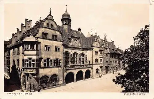 A842 Deutschland Freiburg i Br Rathaus Rathaus RPPC Vintage Postkarte