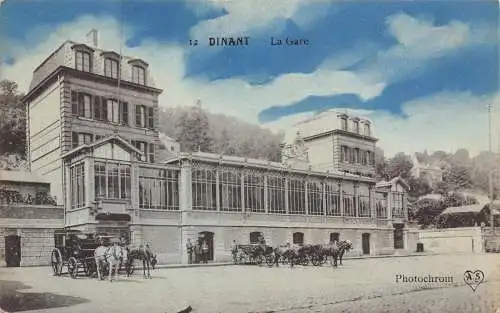 A843 Frankreich Dinant Gare Bahnhof Waggons Vintage Postkarte