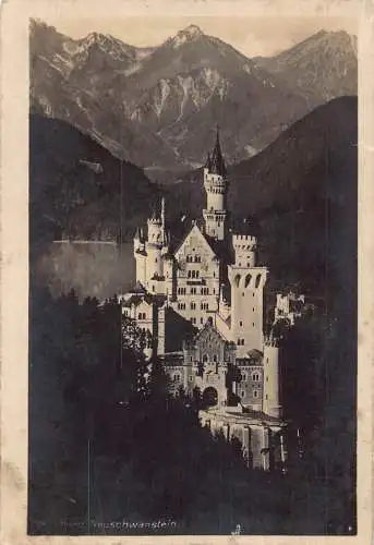 A842 Deutschland Schloss Neuschwanstein RPPC Vintage Postkarte