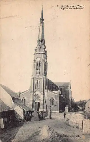 A841 Frankreich Hazebrouck Eglise Notre Dame Kirche Vintage Postkarte
