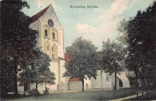 A225 Schweden 1905 Ronneby Kyrka Kirche Vintage Postkarte