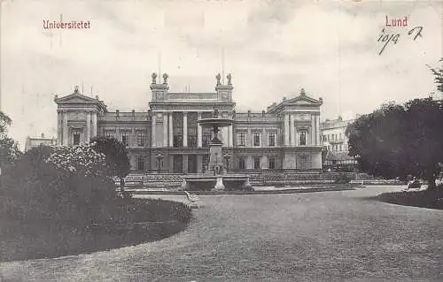 A225 Schweden 1907 Universität Lund alte Postkarte