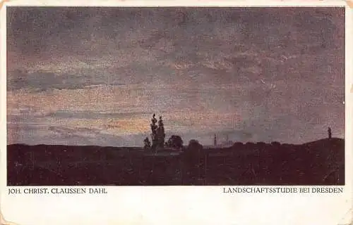 A230 Deutschland Landschaftsstudie bei Dresden Vintage Postkarte