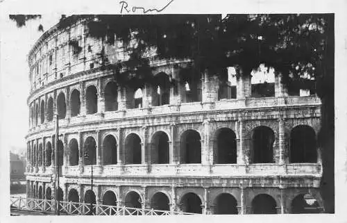 A229 Italien 1931 Rom Roma Kolosseum Detail Vintage Postkarte