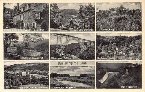 A230 Deutschland Bergisches Land Schloss Burg Wupperhof Hermann Lons Vintage Postkarte