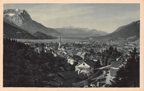 A230 Deutschland Partenkirchen Garmisch Zugspitze und Daniel Vintage Postkarte