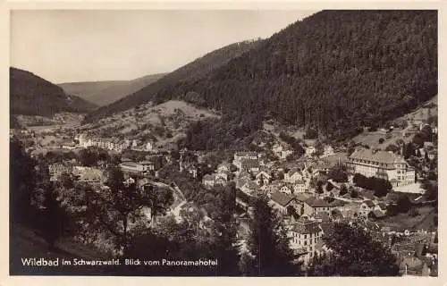 A231 Deutschland Wilbad im Schwarzwald Panoramahotel RPPC Vintage Postkarte