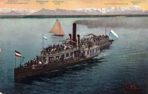 A842 Deutschland Dampfschiff Salondampfer Wittelsbach am Starnbergersee Postkarte