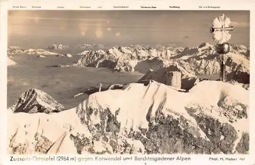 A842 Deutschland Zugspitz Ostgipfel gegen Karwendelgebirge Postkarte