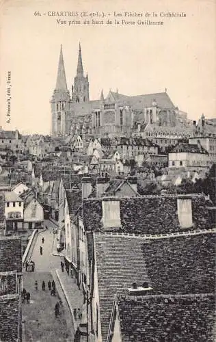 A841 Frankreich Chartres Fleches de Cathedrale Porte Guillaume Ansicht Vintage Postkarte