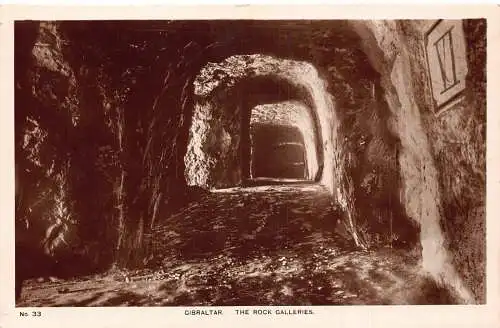 A848 Gibraltar The Rock Galleries Vintage Postkarte