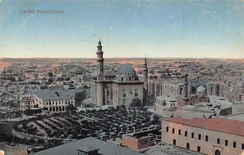 A849 Ägypten Kairo Panorama Vintage Postkarte