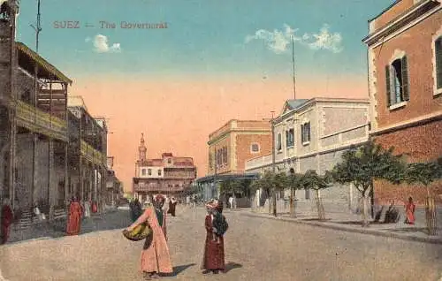A849 Ägypten Suez Gouverneurat Ethnische Männer Vintage Postkarte