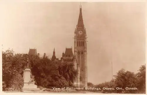 A847 Kanada Parlamentsgebäude Ottawa Ontario RPPC Vintage Postkarte