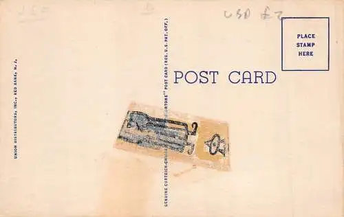 A848 US New Jersey Belmar Shark River Inlet Bridge Boot Vintage Postkarte