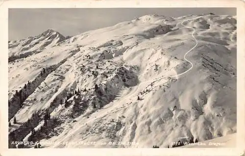 A850 Österreich 1936 Arlberg Kandahar Rennstrecke Berg RPPC Vintage Postkarte