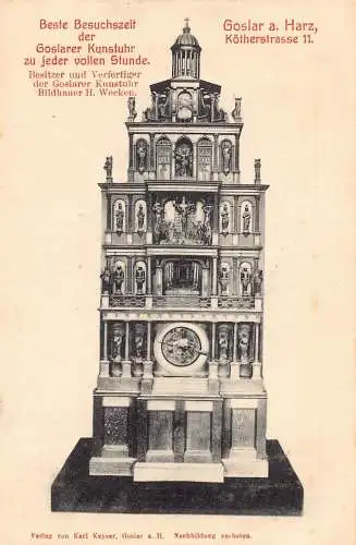 L051 Deutschland Goslar Harz Uhrturm Vintage Postkarte
