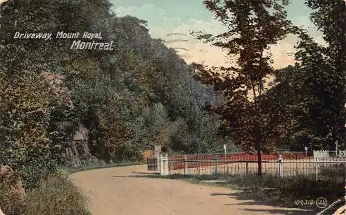 A851 Kanada 1910 Auffahrt Mount Royal Vintage Postkarte