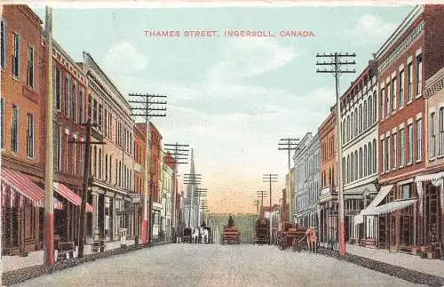 A851 Kanada Themse Straße Ingersoll Vintage Postkarte